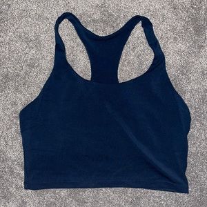 Navy blue racer back Paragon crop
